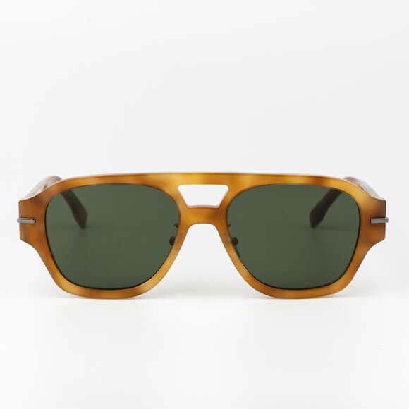 Fendi FENDIGRAPHY Men Sunglasses Square Havana Green FE40130F 55N BRAND NEW - Picture 2 of 10